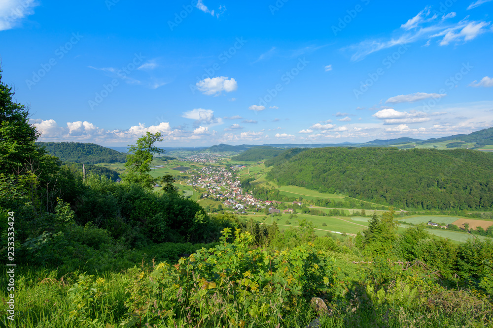 Landscape shot of the upper Fricktal in Switzerland Landscape shot of the upper Fricktal in Switzerland