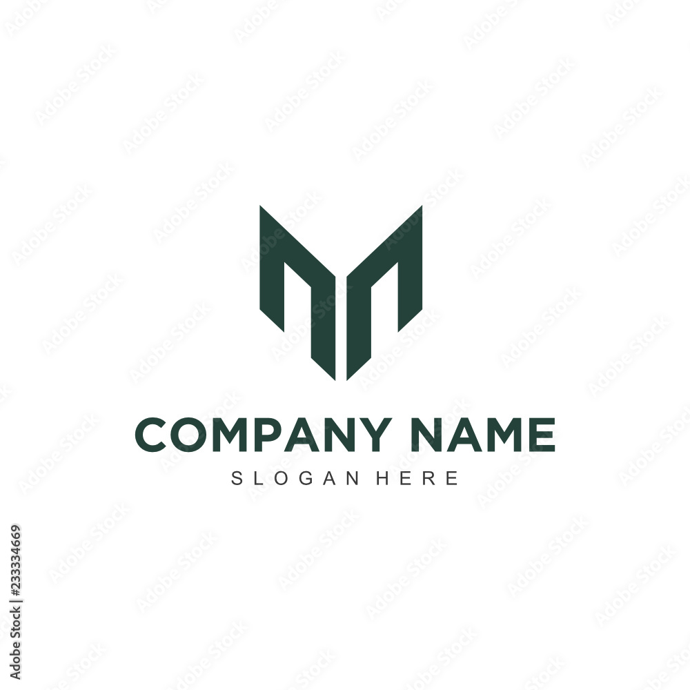 Initial Letter M logo template vector design