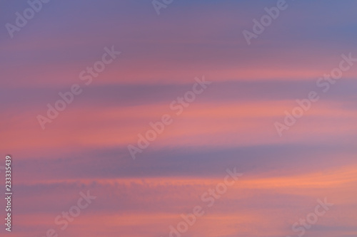 colorful orange yellow cloudy twilight evening sky background and texture
