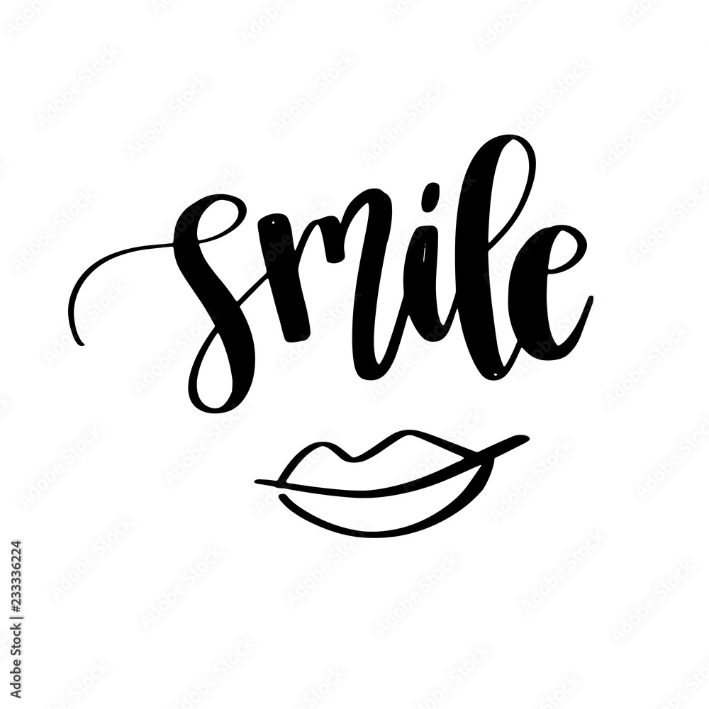 Fototapeta premium Modern Brush Calligraphy, Love yourself Hand Lettering Simple Quote