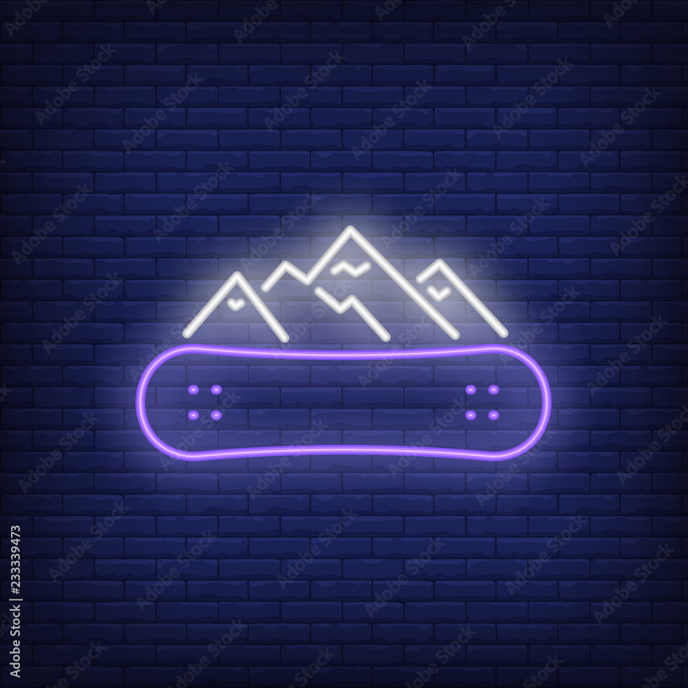 Fotografie Winter resort neon sign
