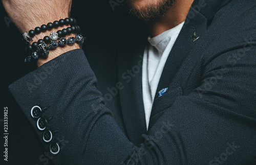 Photography Mens beaded bracelet