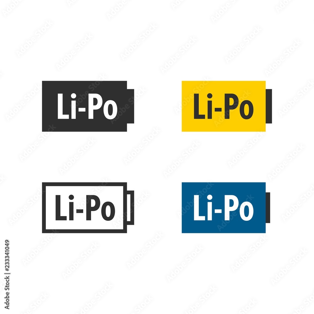 Lithium polymer battery icon Lithium polymer battery icon