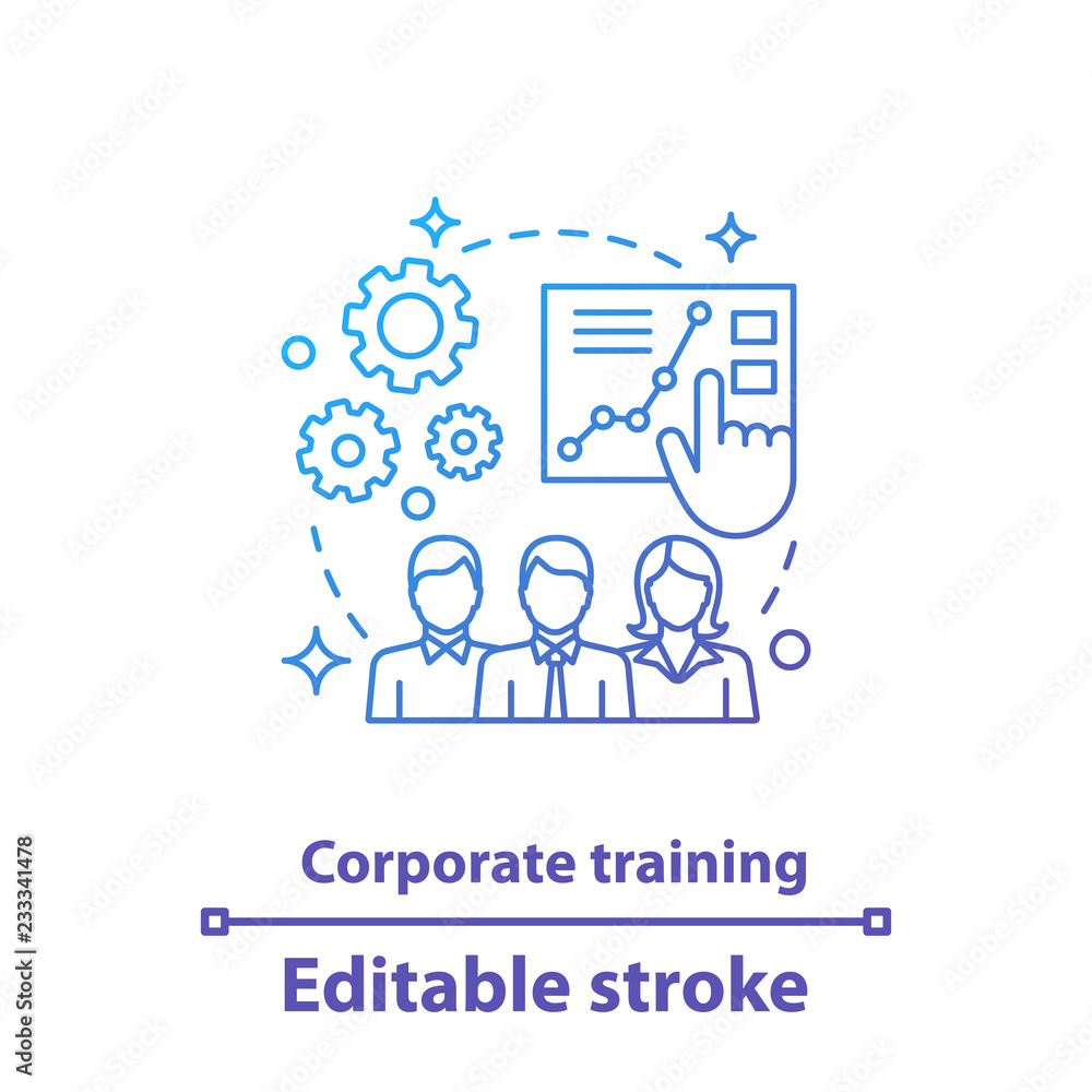 Corporate training concept icon