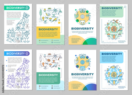 Biodiversity brochure template layout photo
