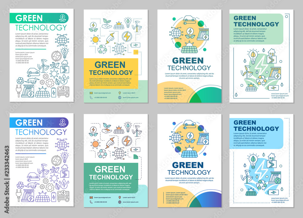 Green technology brochure layout