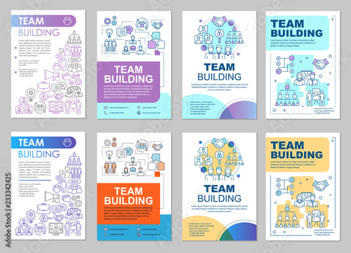 Team building brochure template layout
