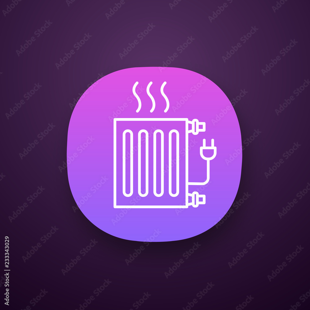 Electric radiator app icon Electric radiator app icon