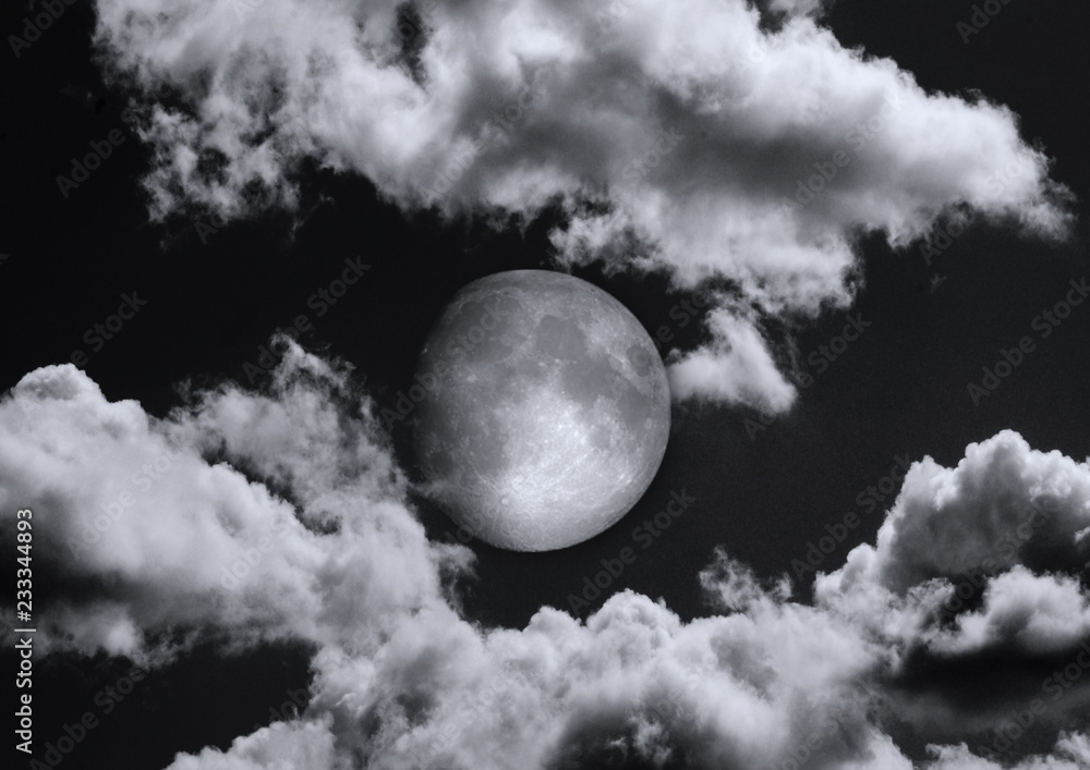 Fototapeta premium The moon in the night sky