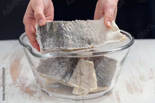 Canvas-taulu salted sry cod fish