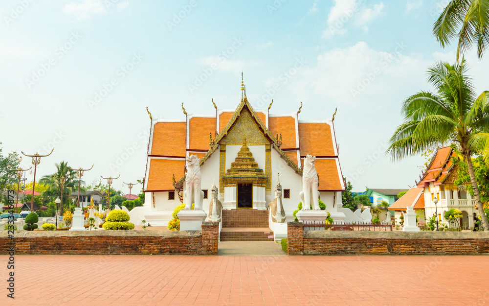 Phumin temple, Nan Province, Thailand. Temple is a public place.Created over 100 years old.