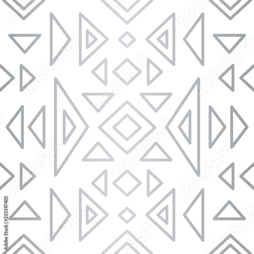 Beautiful Geometric Pattern. Seamless Vector Lines. Silver Look.