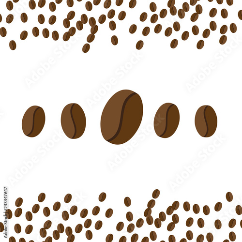 Roasted coffee beans background. Arabica Coffee bean organic banner