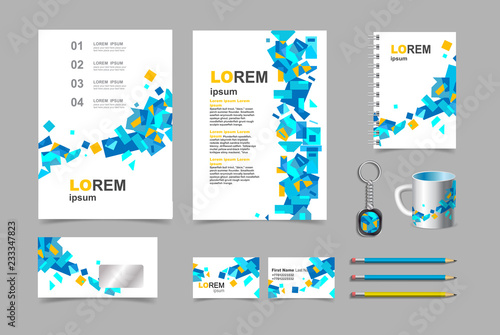 Business presentation infographic elements template set