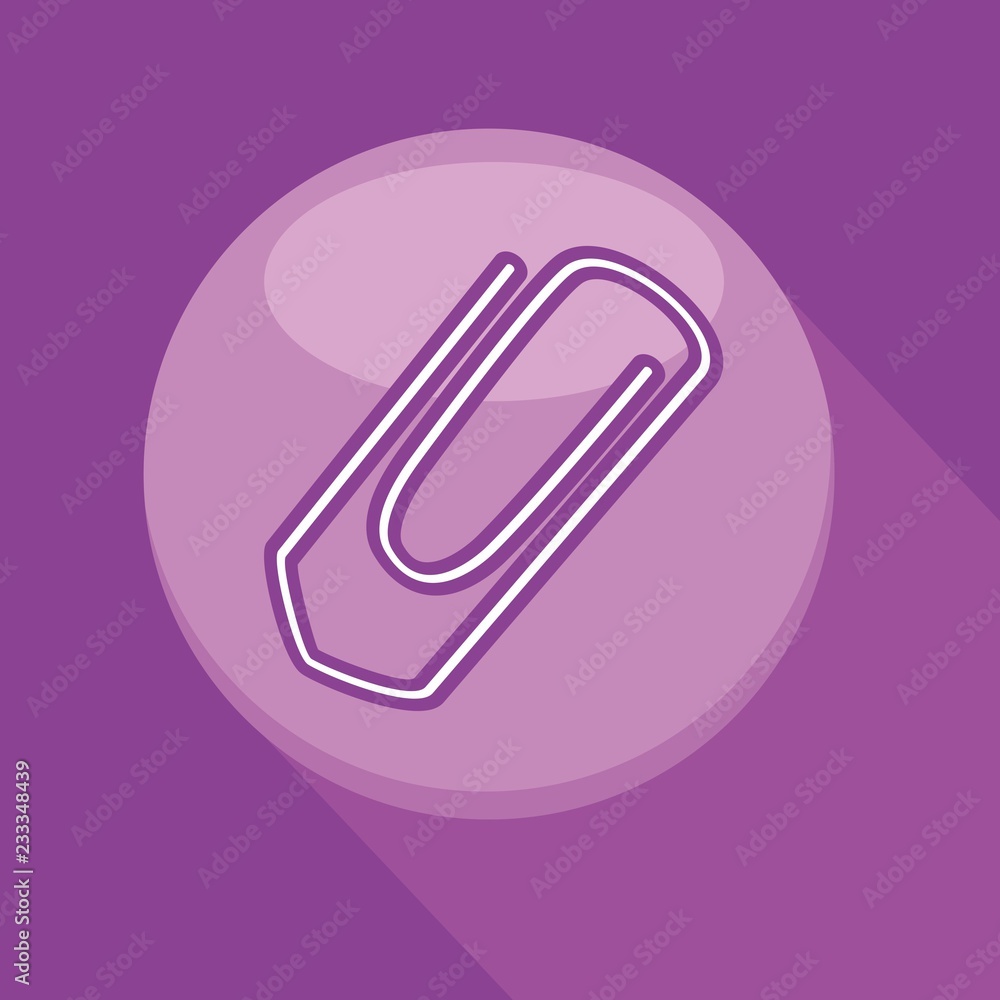 Vector illustration of a icons back to school - paper clip Vector illustration of a icons back to school - paper clip
