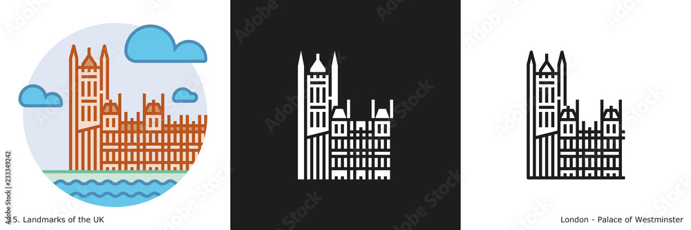 Palace of Westminster Icon - London