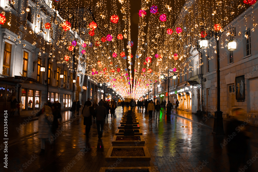 Fototapeta premium fireworks in the city