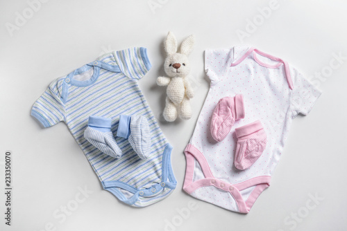 Cute baby clothes and toy o...