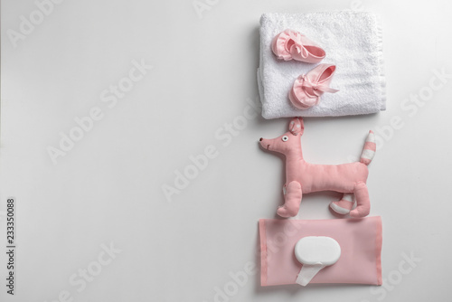 Soft towels, toy and baby s...