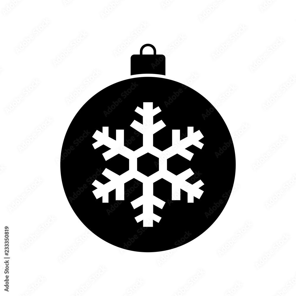 Christmas tree toy xmas icon, logo on white background Christmas tree toy xmas icon, logo on white background