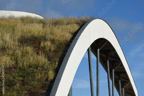 Bild auf Leinwand construction toit vegetal environnement isolation