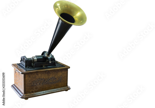 Phonograph of Thomas Edison, beginning of the 20th century, USA.