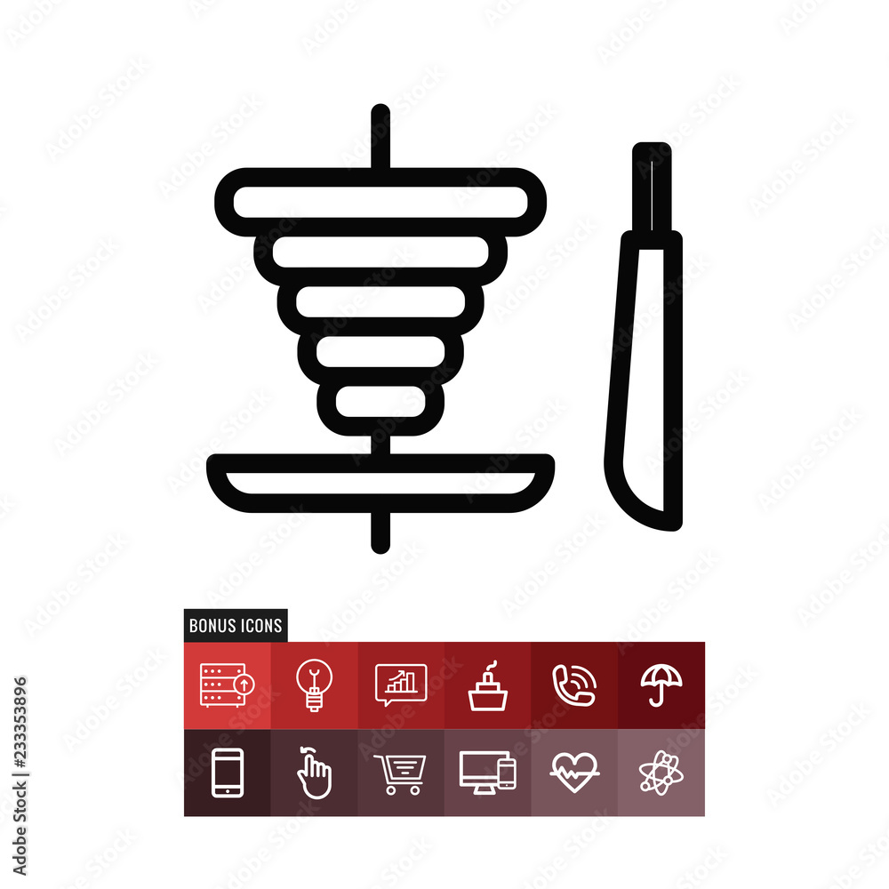 Shawarma vector icon Shawarma vector icon