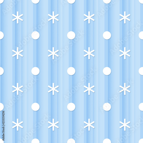 Seamless blue background with snowflakes