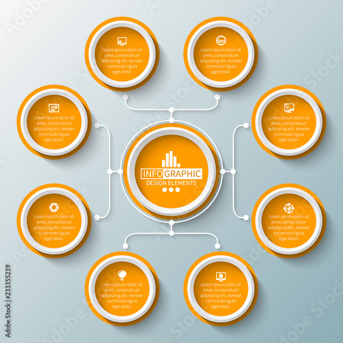 Abstract 3D Paper Infographics. Business template .Vector illustration