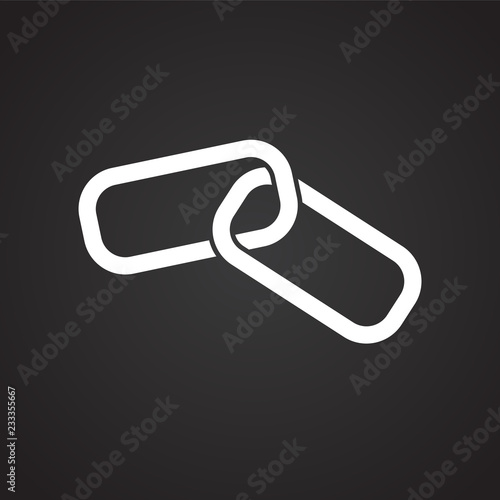 Security link on white background icon