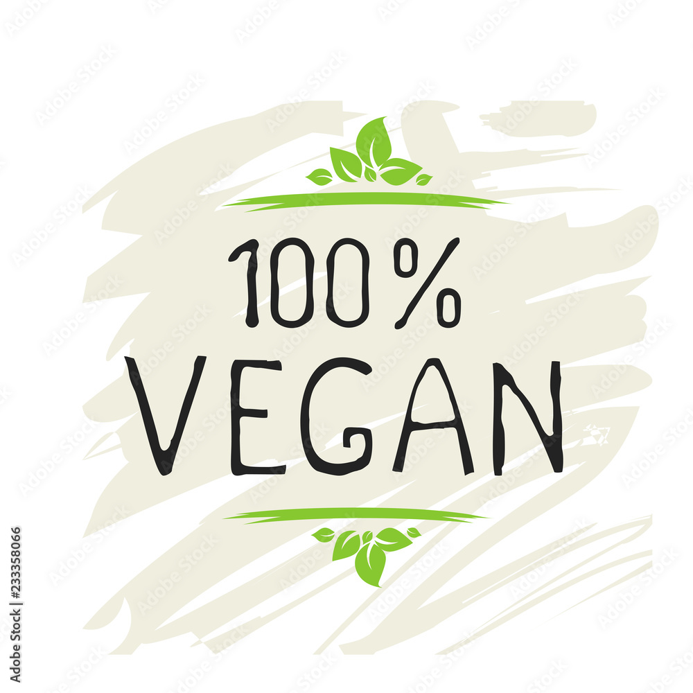 Fototapeta premium Natural vegan product 100 bio healthy organic label and high quality product badges. Eco, 100 bio and natural food product icon. Emblems for cafe, packaging etc. Vector