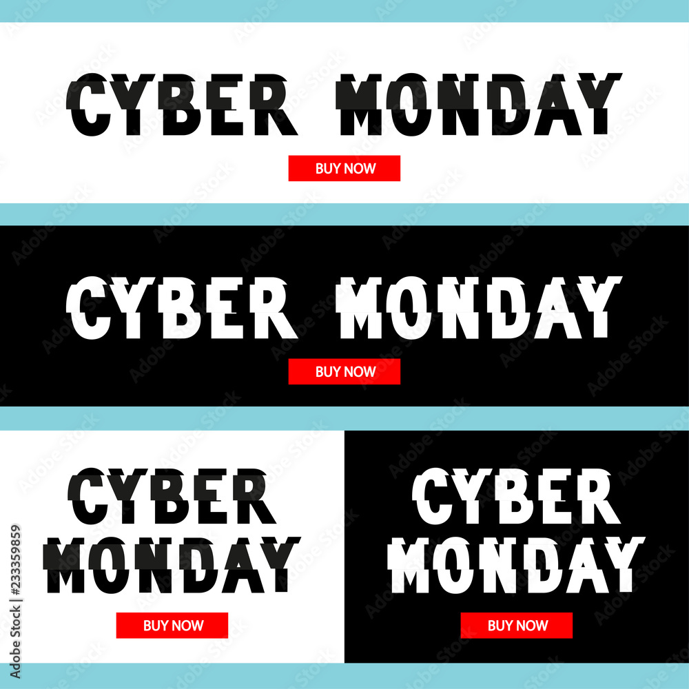 Cyber Monday inscription in distorted glitch style ideal for advertising, branding, shares, promotion
