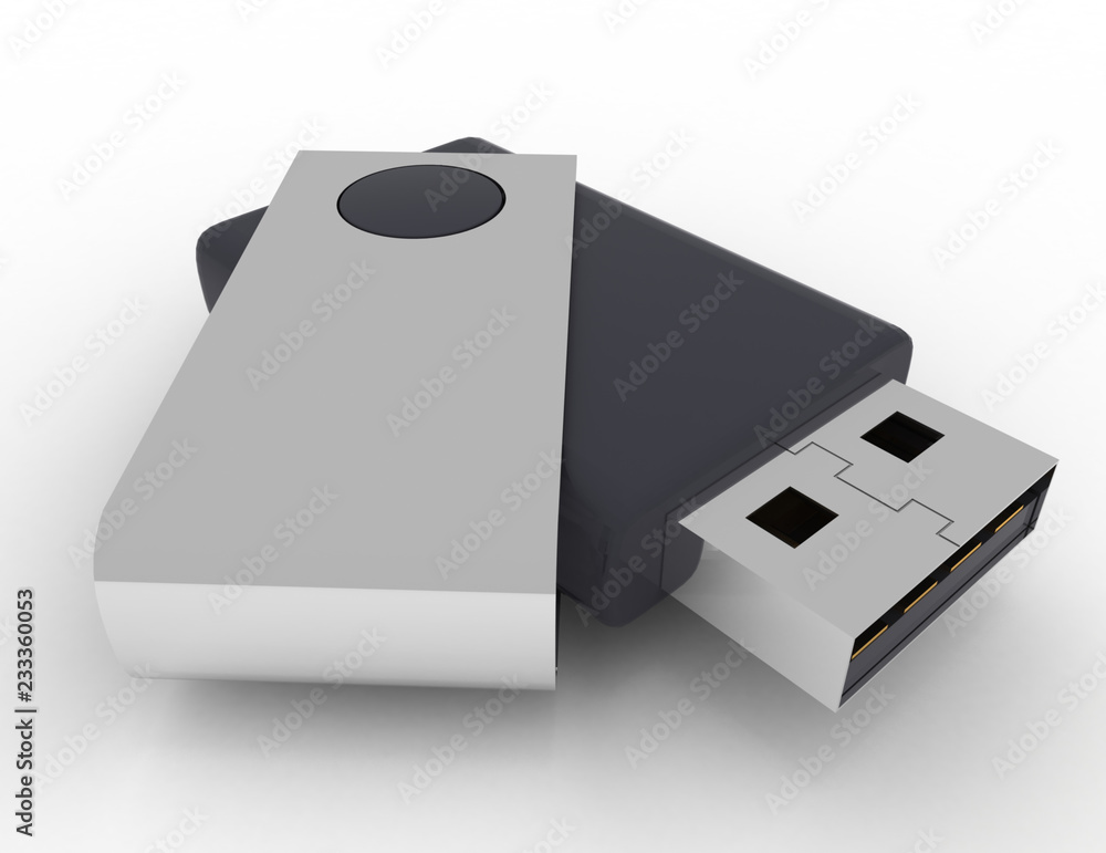 3d usb flash memory .3d rendered illustration 3d usb flash memory .3d rendered illustration