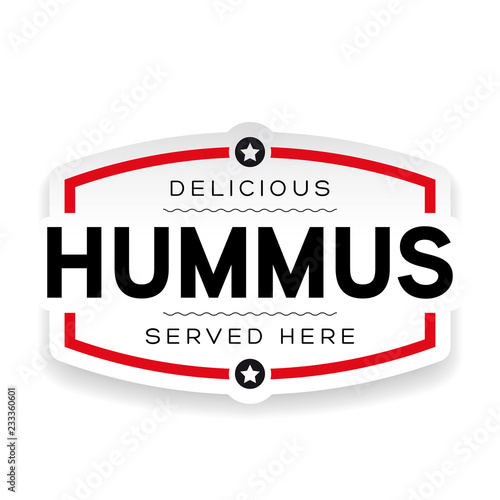 Hummus label vintage sign