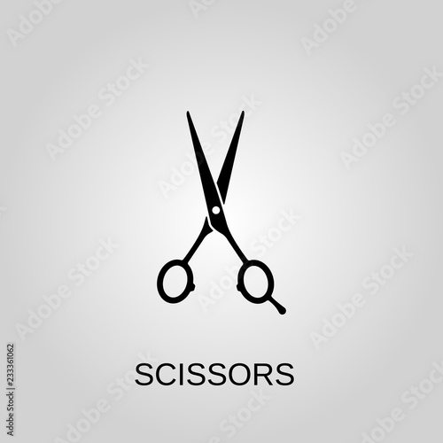 Scissors icon. Scissors symbol. Flat design. Stock - Vector illustration.