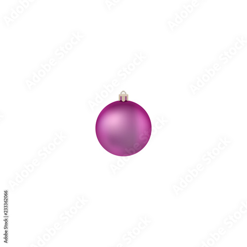 Christmas ball. Ball for christmas tree. Vector illustration. isolated realistic decoration. Symbol of Happy New Year, Xmas holiday celebration, winter.