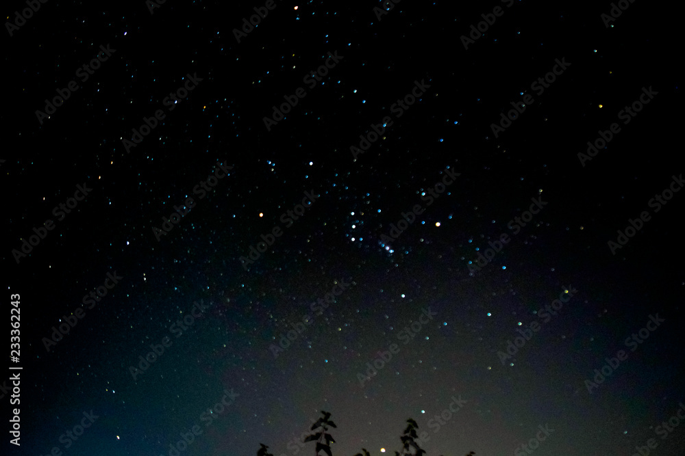 Orin Star Cluster in a beautiful night sky Orin Star Cluster in a beautiful night sky