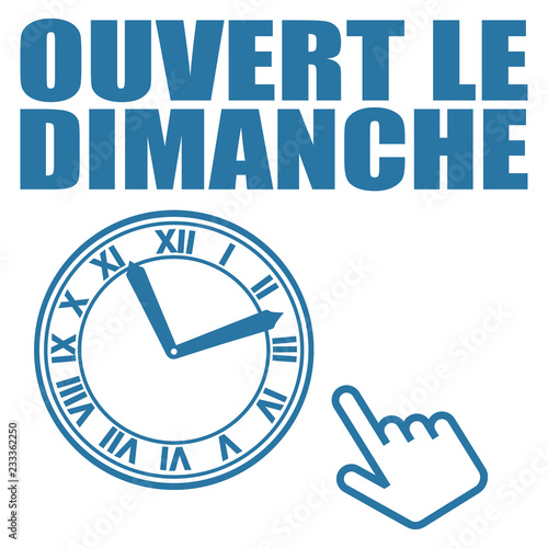 Logo ouvert le dimanche.