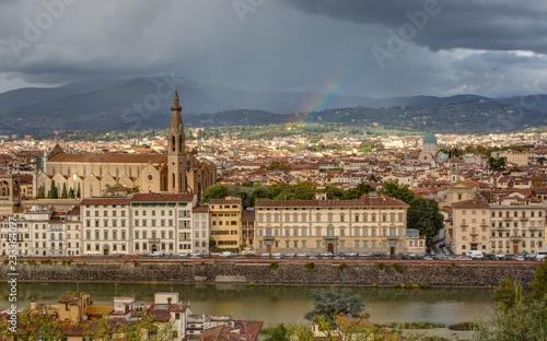 Vue panoramique de Florence depuis la place Michelangelo - Toscane - Italie