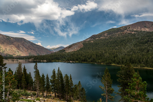 lake in mountains in Yosemite NP