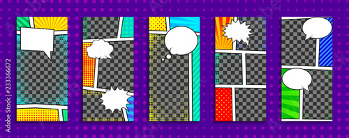 Colorful stories templates