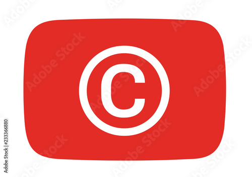Copyright and popular video sharing social networking site - vloggers, authors and intellectual property. Vector illustration