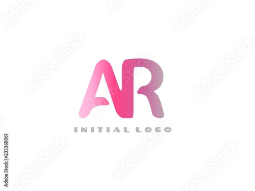 AR Initial Logo for your startup venture