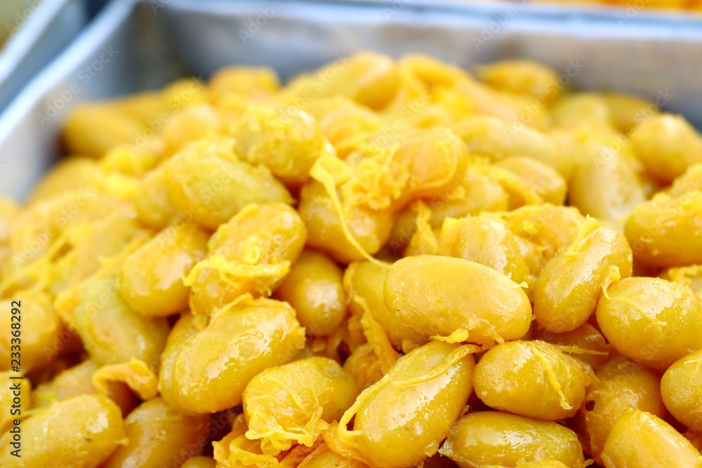 Thai desserts gold at street food Thai desserts gold at street food