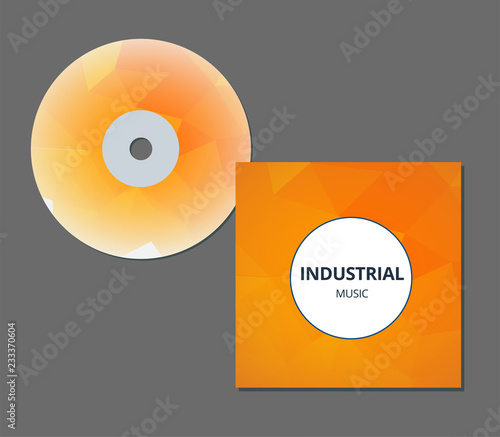 CD cover presentation design template with copy space and wave effect, editable EPS10 vector illustration.