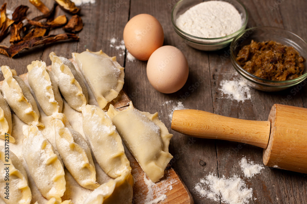 Fototapeta premium Preparation of traditional dumplings II