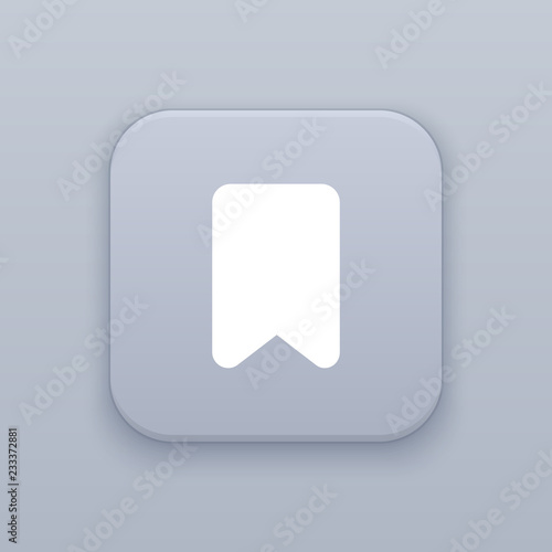 Bookmark, gray vector button with white icon © wasiliyg