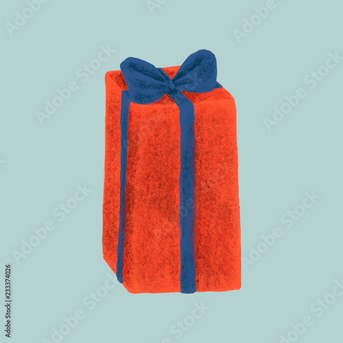 Hand drawn Christmas present illustration