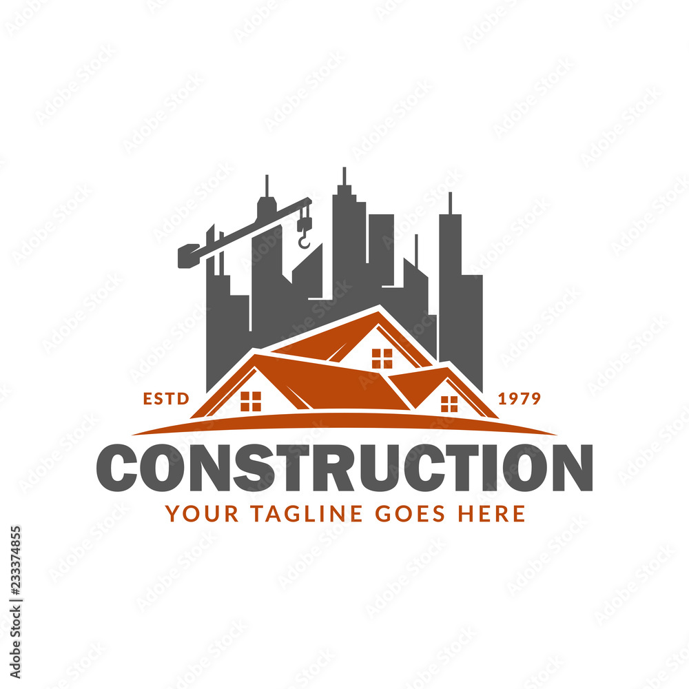 Vector of Construction Logo Design Template, suitable for Construction, Real Estate