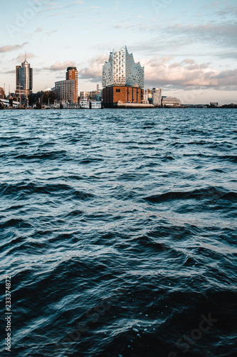 Hamburg Elbphilharmonie vom Wasser aus photo